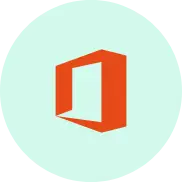 Microsoft 365 icon in blue circle