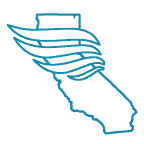 California map with the Crow Canyon Software icon on it