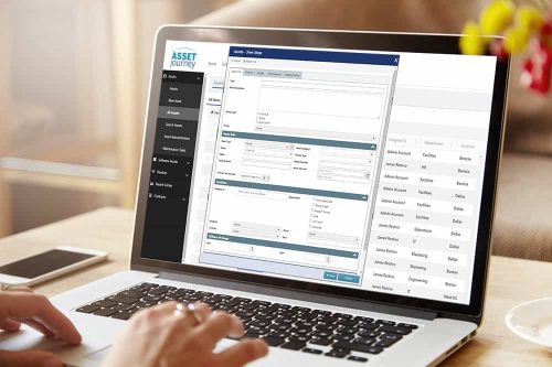 Asset Journey on laptop computer screen